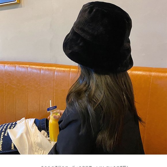 Faux Fur Soft Vegan Bucket Hat Assorted Colors & Prints NEW - Picture 9 of 9